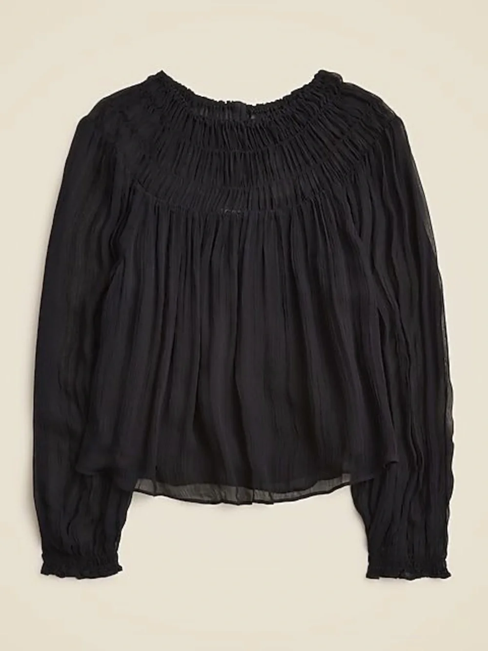 J.Crew Drapey Shirred top in Crinkle Cupro size XL